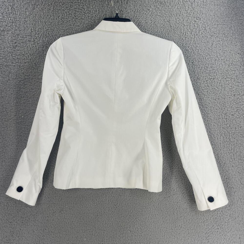 Calvin Klein Jacket Dress Set Womens 2 White Black Belted Sheath Blazer CS84016A - Picture 13 of 16